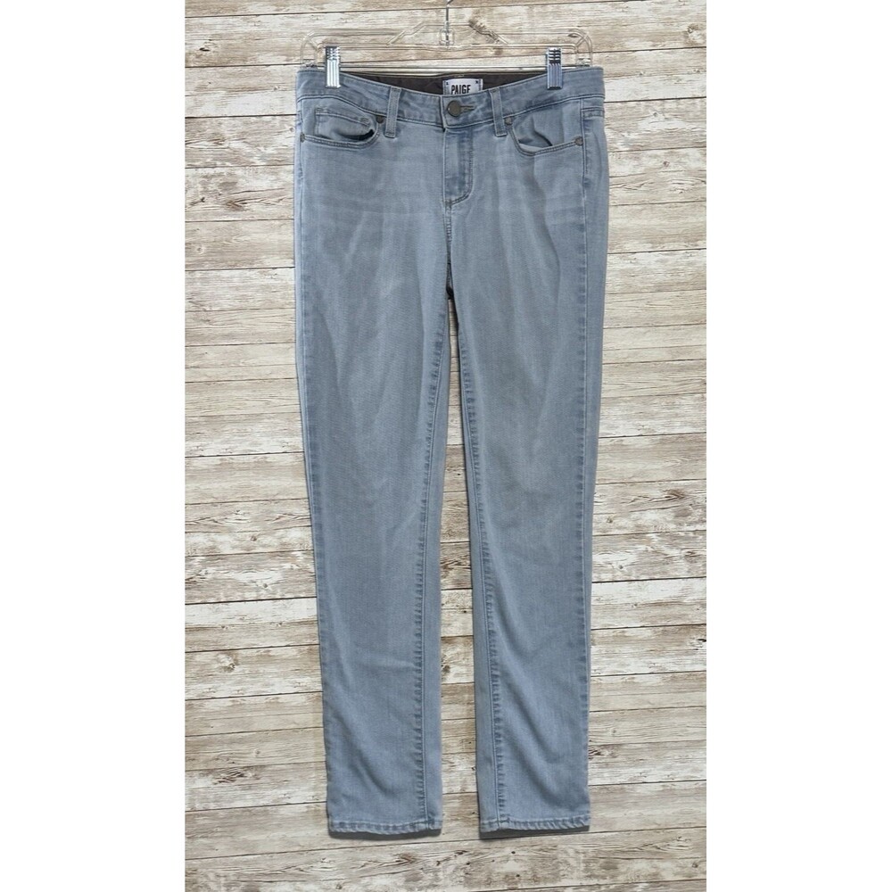 Paige Skyline Ankle Peg Jeans Sz 27 Light Wash Stretch Denim 30 x 28